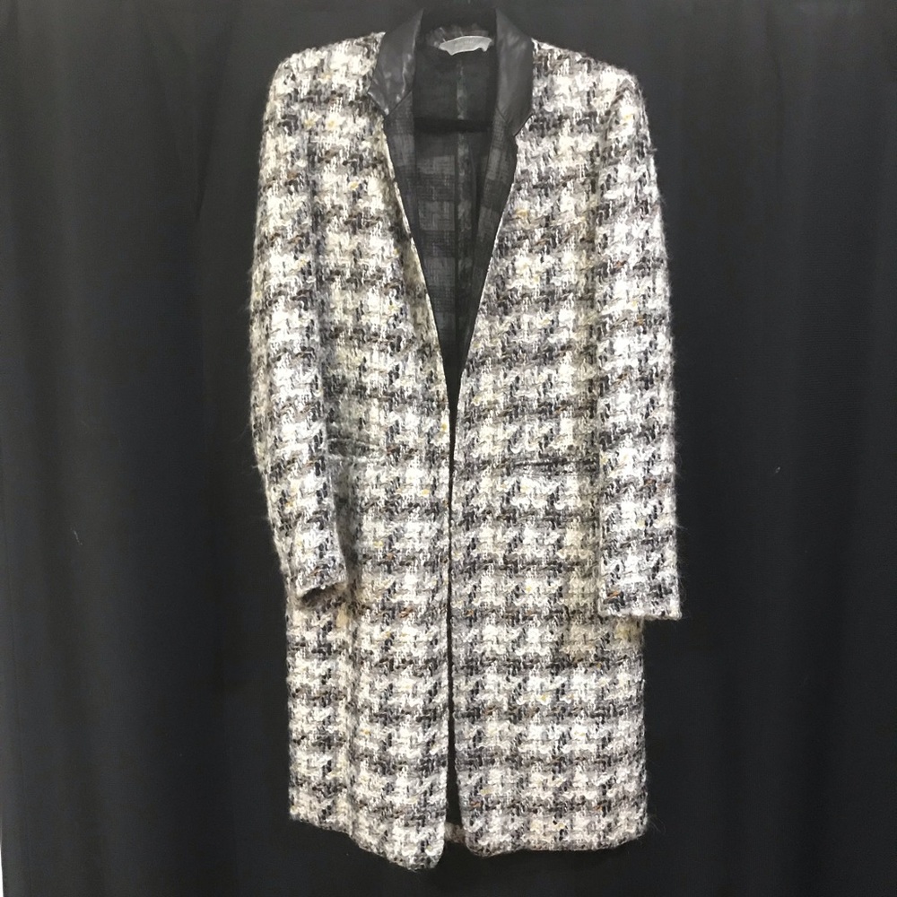 Reed Krakoff Leather Trimmed Plaid Coat